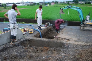 新築：給排水配管工事