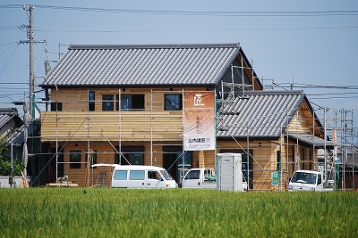 新築（宇高町）の現場進捗状況：８月５日