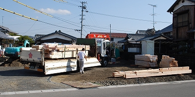 新築住宅の建前準備