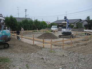 新築現場の状況