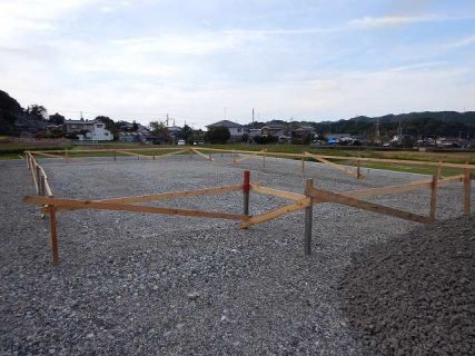 平屋建て新築の基礎工事