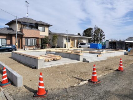 新築住宅の基礎土台敷き